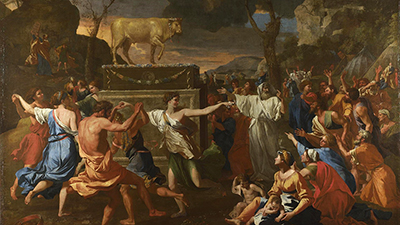 The Adoration of the Golden Calf Nicolas Poussin